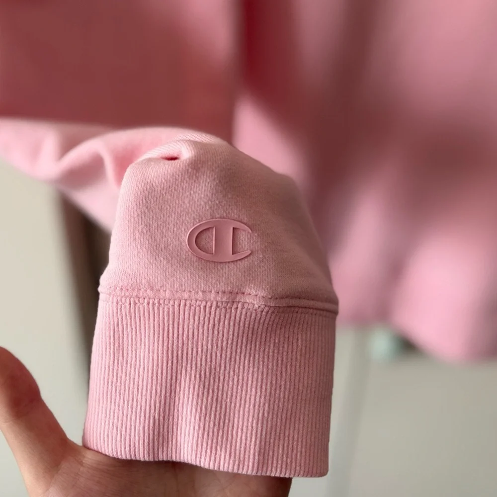 Champion Women's Light Pink Crewneck Sweatshirt - Picture 5 of 5